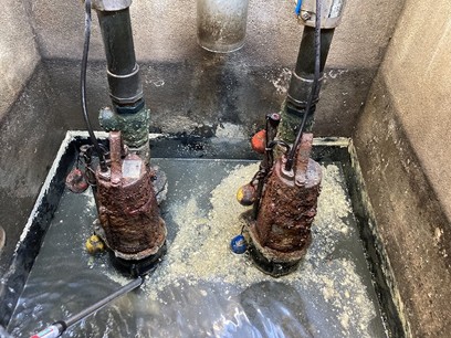 排水ポンプ交換前