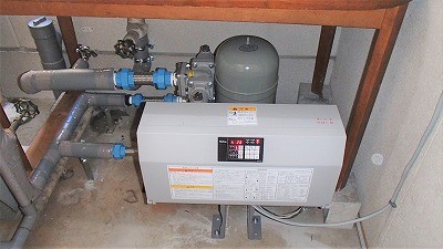 新規給水ポンプ取付け後写真